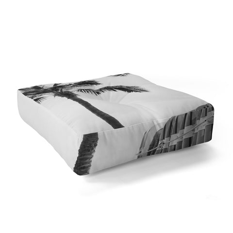 Dagmar Pels Hawaiian Surfboards Black And White Floor Pillow Square