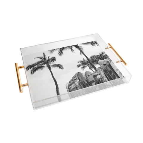 Dagmar Pels Hawaiian Surfboards Black And White Acrylic Tray