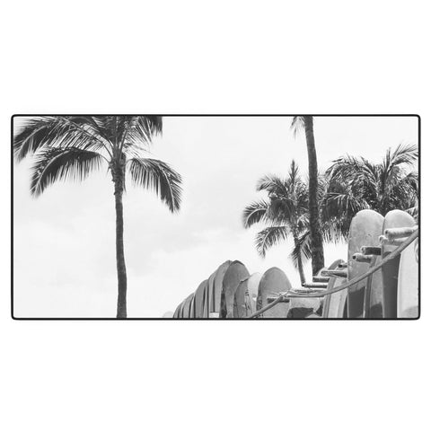 Dagmar Pels Hawaiian Surfboards Black And White Desk Mat