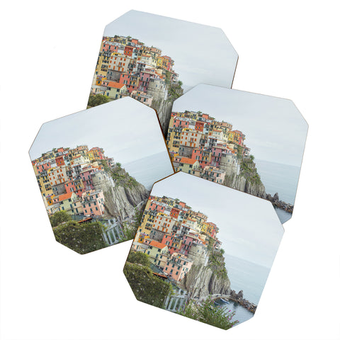 Dagmar Pels Manarola Cinque Terre Italy Coaster Set