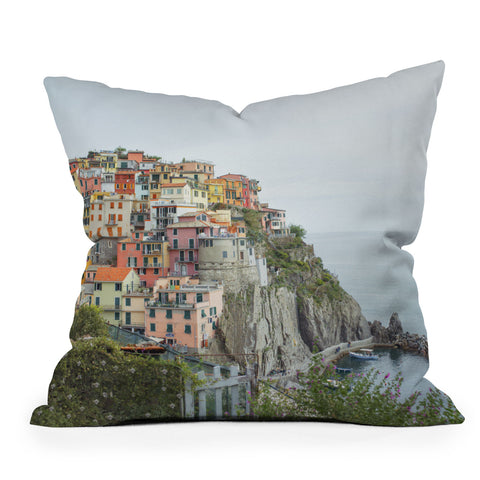Dagmar Pels Manarola Cinque Terre Italy Outdoor Throw Pillow