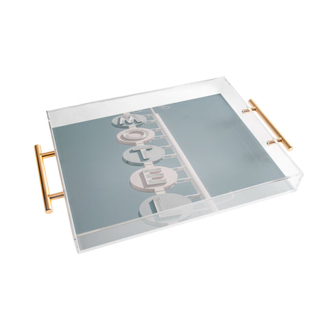 Dagmar Pels Motel Sign Photo Acrylic Tray