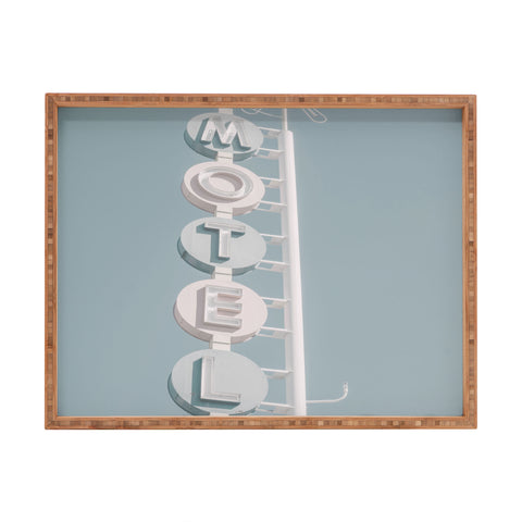 Dagmar Pels Motel Sign Photo Rectangular Tray
