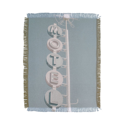 Dagmar Pels Motel Sign Photo Throw Blanket
