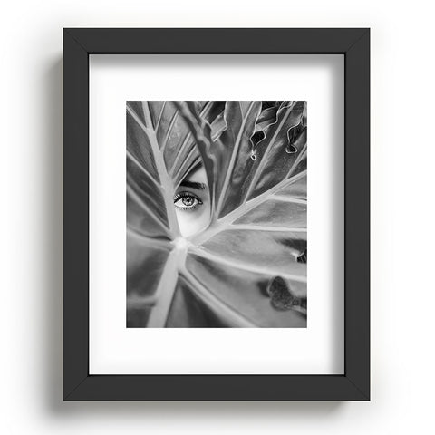 Dagmar Pels Mysterious Girl Palm Leaf Recessed Framing Rectangle