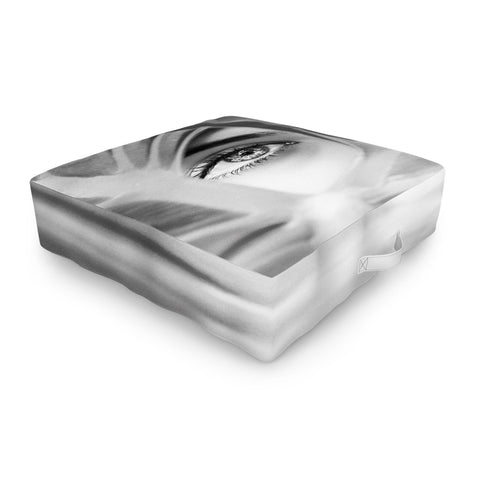 Dagmar Pels Mysterious Girl Palm Leaf Outdoor Floor Cushion