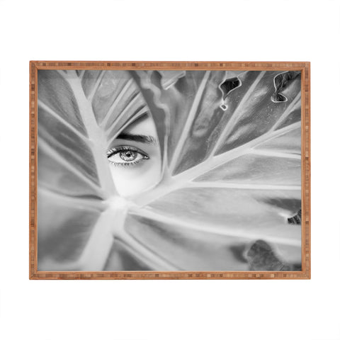 Dagmar Pels Mysterious Girl Palm Leaf Rectangular Tray