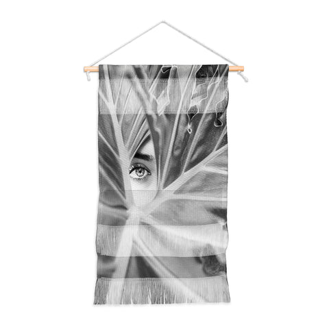 Dagmar Pels Mysterious Girl Palm Leaf Wall Hanging Portrait