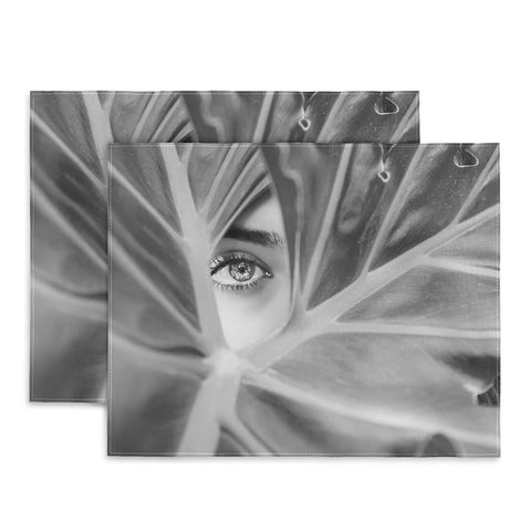 Dagmar Pels Mysterious Girl Palm Leaf Placemat