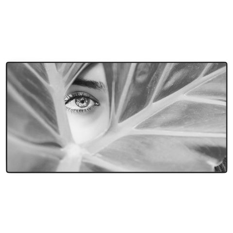 Dagmar Pels Mysterious Girl Palm Leaf Desk Mat