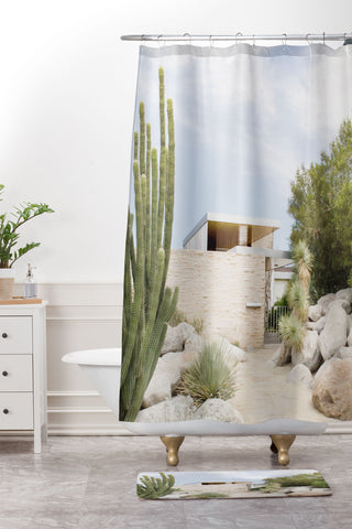 Dagmar Pels Palm Springs California Cactus Modern Shower Curtain And Mat