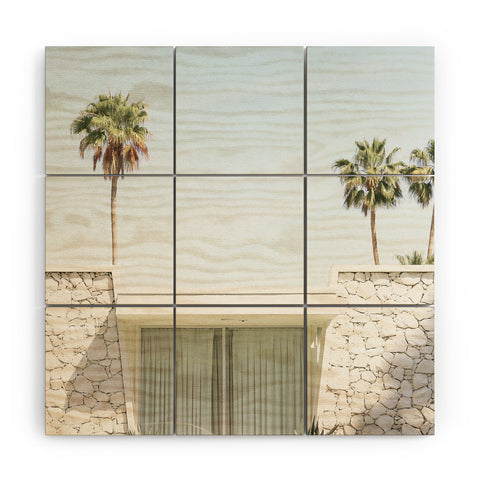Dagmar Pels Palm Springs California Palmtrees Wood Wall Mural