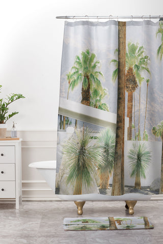 Dagmar Pels Palm Springs Palms Shower Curtain And Mat