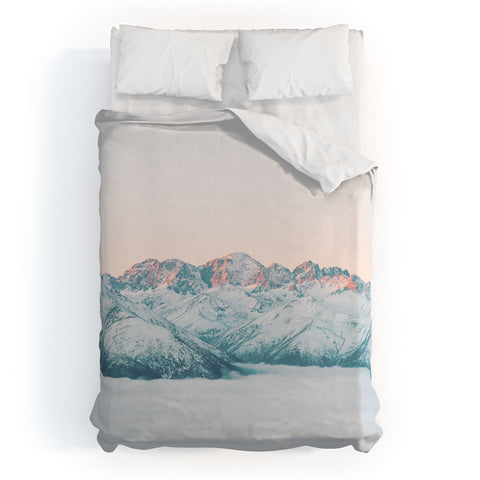 Dagmar Pels Pastel winter landscape Duvet Cover
