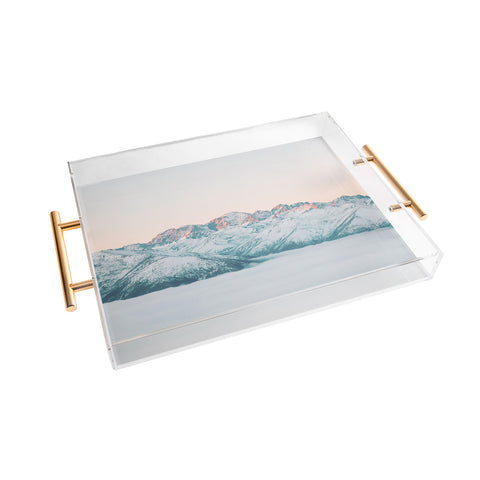 Dagmar Pels Pastel winter landscape Acrylic Tray