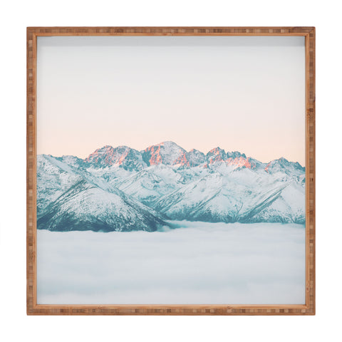 Dagmar Pels Pastel winter landscape Square Tray