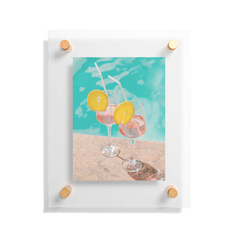 Dagmar Pels Pool Drinks Mediterranean Summer Floating Acrylic Print