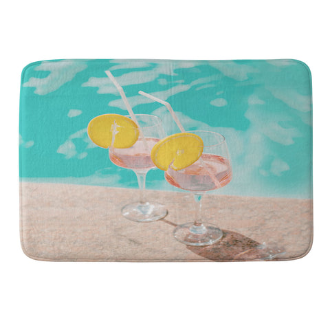 Dagmar Pels Pool Drinks Mediterranean Summer Memory Foam Bath Mat