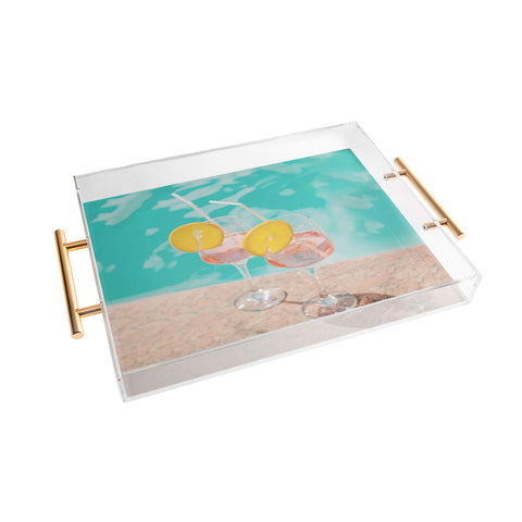 Dagmar Pels Pool Drinks Mediterranean Summer Acrylic Tray