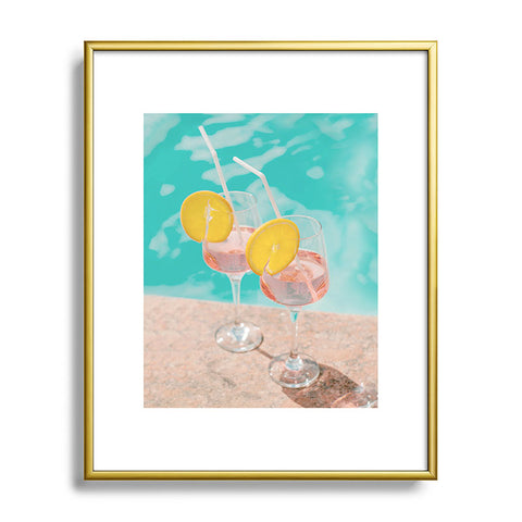 Dagmar Pels Pool Drinks Mediterranean Summer Metal Framed Art Print