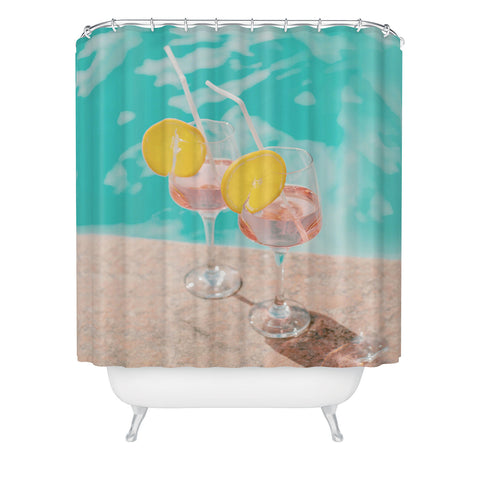 Dagmar Pels Pool Drinks Mediterranean Summer Shower Curtain