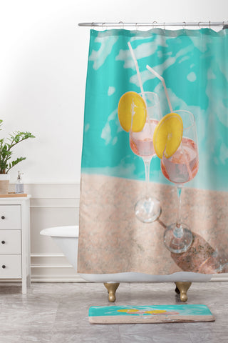 Dagmar Pels Pool Drinks Mediterranean Summer Shower Curtain And Mat