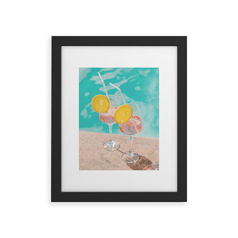 Dagmar Pels Pool Drinks Mediterranean Summer Framed Art Print