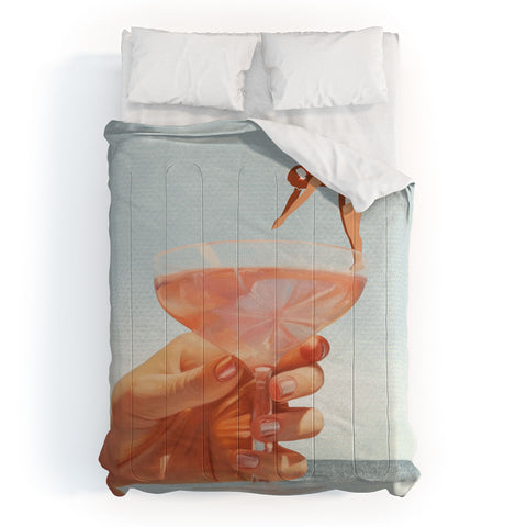 Dagmar Pels Sip And Dive Cocktail Collage Comforter