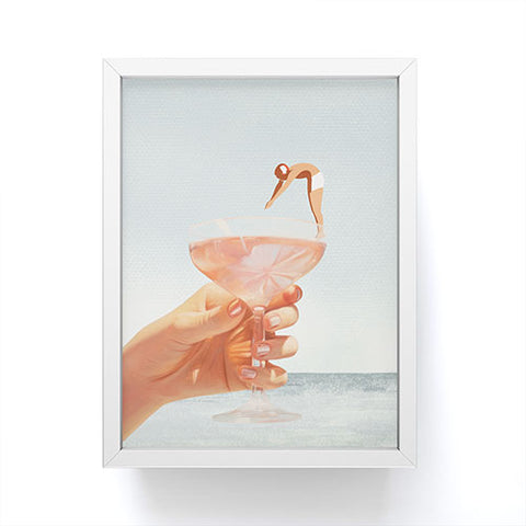 Dagmar Pels Sip And Dive Cocktail Collage Framed Mini Art Print