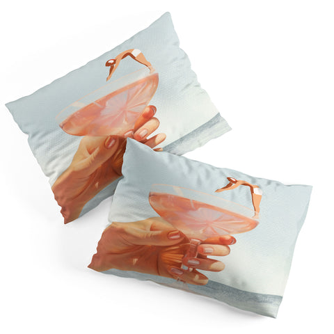 Dagmar Pels Sip And Dive Cocktail Collage Pillow Shams