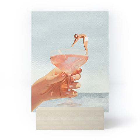 Dagmar Pels Sip And Dive Cocktail Collage Mini Art Print