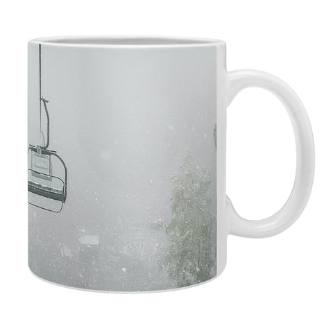 Dagmar Pels Ski Lift Snow in Foggy Forest Coffee Mug