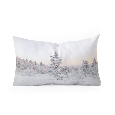 Dagmar Pels Snow Landscape Winter Wonderland Oblong Throw Pillow