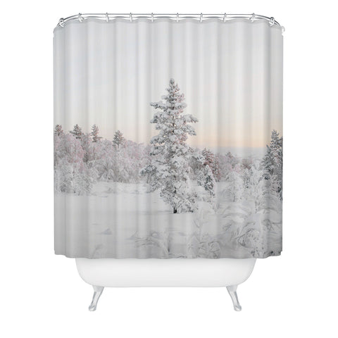 Dagmar Pels Snow Landscape Winter Wonderland Shower Curtain