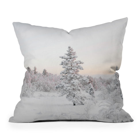 Dagmar Pels Snow Landscape Winter Wonderland Outdoor Throw Pillow