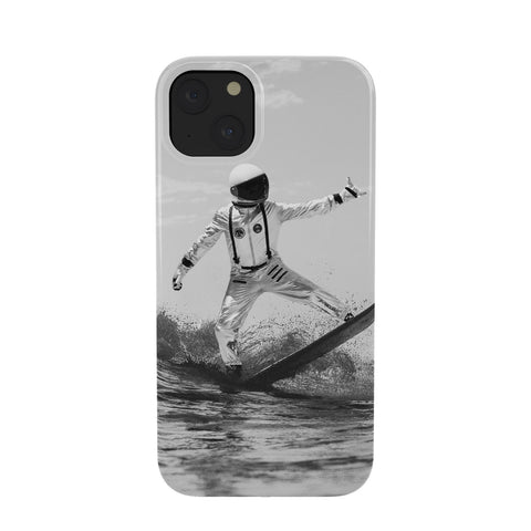 Dagmar Pels Space Surfer Black And White Phone Case