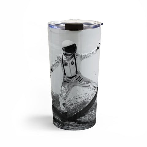 Dagmar Pels Space Surfer Black And White Travel Mug