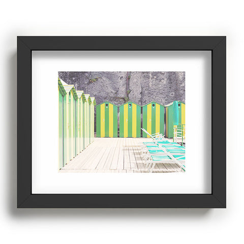 Dagmar Pels Striped Beach Huts Sorrento Recessed Framing Rectangle