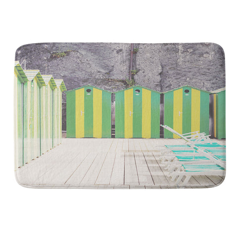 Dagmar Pels Striped Beach Huts Sorrento Memory Foam Bath Mat