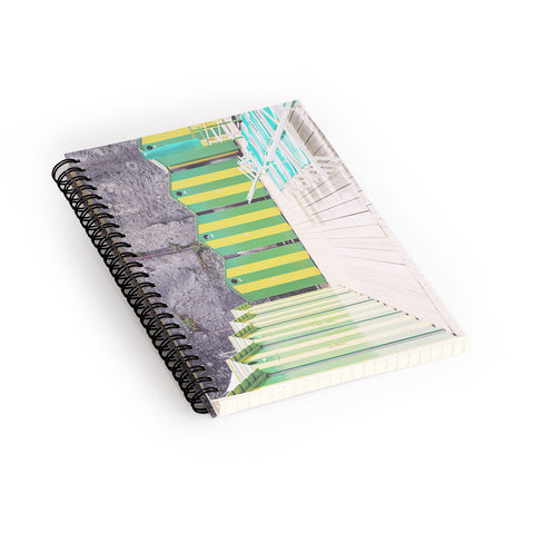 Dagmar Pels Striped Beach Huts Sorrento Spiral Notebook