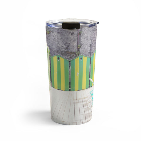 Dagmar Pels Striped Beach Huts Sorrento Travel Mug