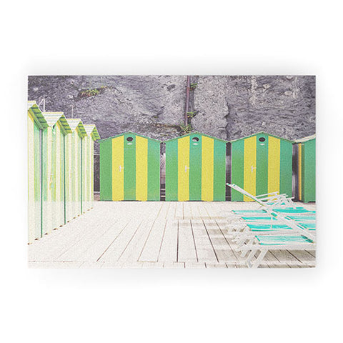 Dagmar Pels Striped Beach Huts Sorrento Welcome Mat