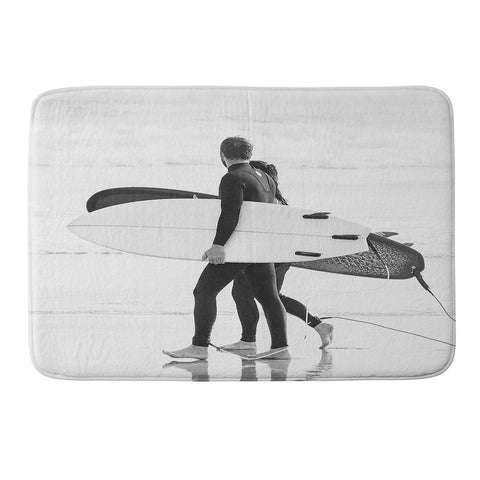Dagmar Pels Surfer Couple Cool BW Surf Memory Foam Bath Mat