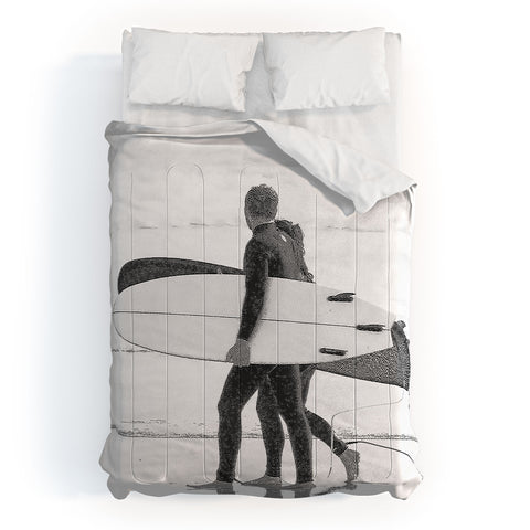Dagmar Pels Surfer Couple Cool BW Surf Comforter
