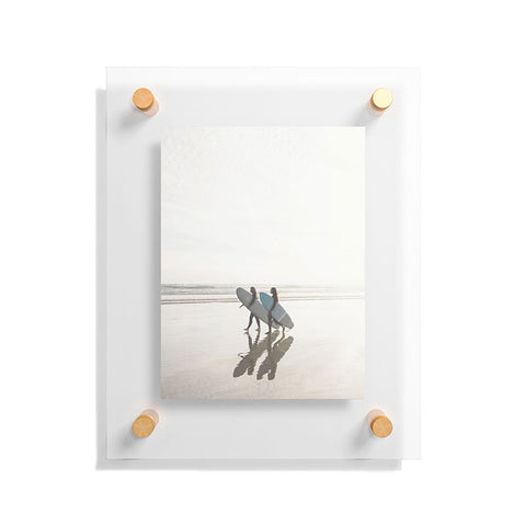 Dagmar Pels Surfer girls Minimalist beach Floating Acrylic Print