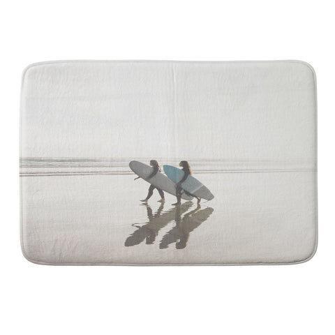 Dagmar Pels Surfer girls Minimalist beach Memory Foam Bath Mat