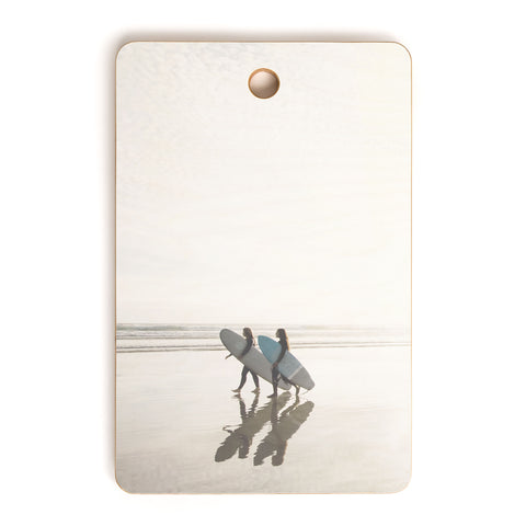 Dagmar Pels Surfer girls Minimalist beach Cutting Board Rectangle