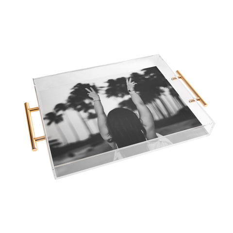 Dagmar Pels The future is female girl Acrylic Tray