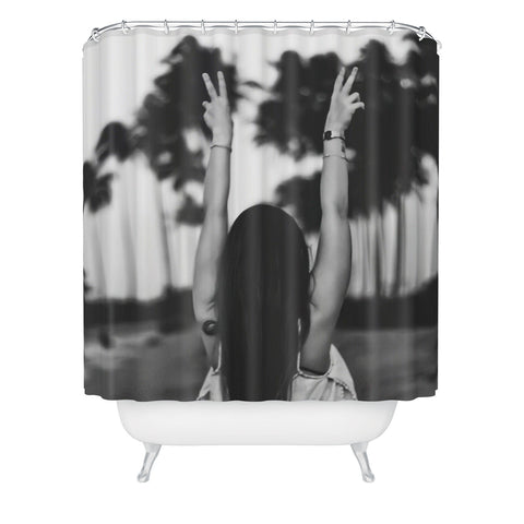 Dagmar Pels The future is female girl Shower Curtain