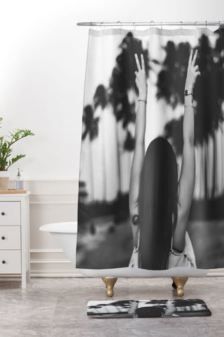 Dagmar Pels The future is female girl Shower Curtain And Mat